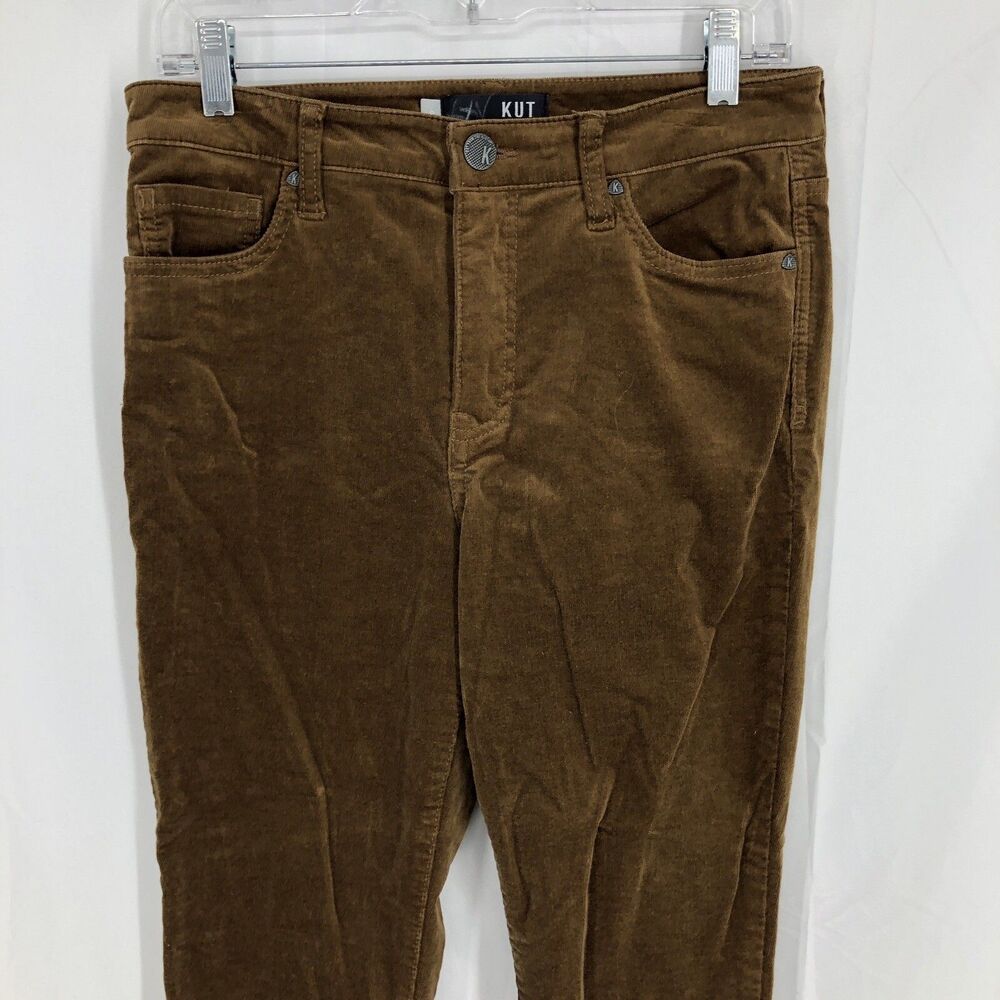 KUT from the Kloth Connie High-Rise Fab Ab Ankle Skinny Corduroy Pants 8 (30x27)